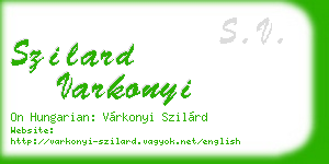 szilard varkonyi business card