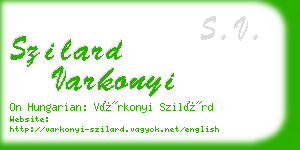 szilard varkonyi business card